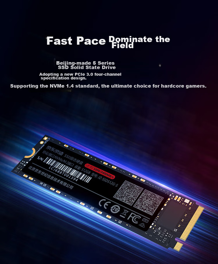 SSD накопитель JD Original 2TB M.2 NVMe, PCIe Gen3 x4, скорость чтения до 3400 МБ/с, запись до 2700 МБ/с, 5 лет гарантии