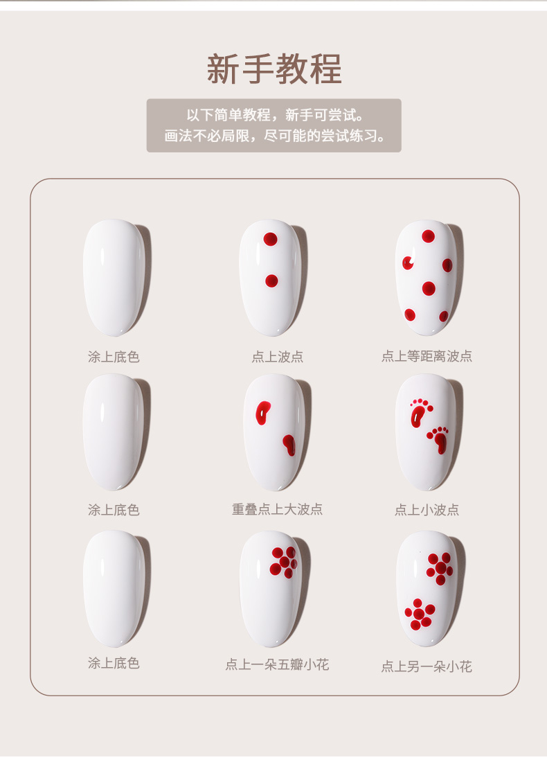 BOLE搏乐美甲点钻笔镶钻专用画花笔指甲工具快速钩边彩绘多功能点花针 美甲点花针