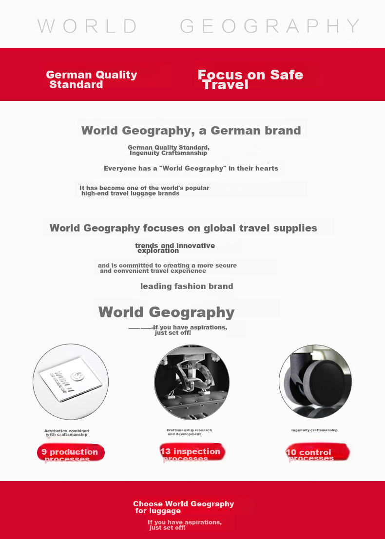 Чемодан WORLD GEOGRAPHY, 24 дюйма, алюминиевая рама, черный