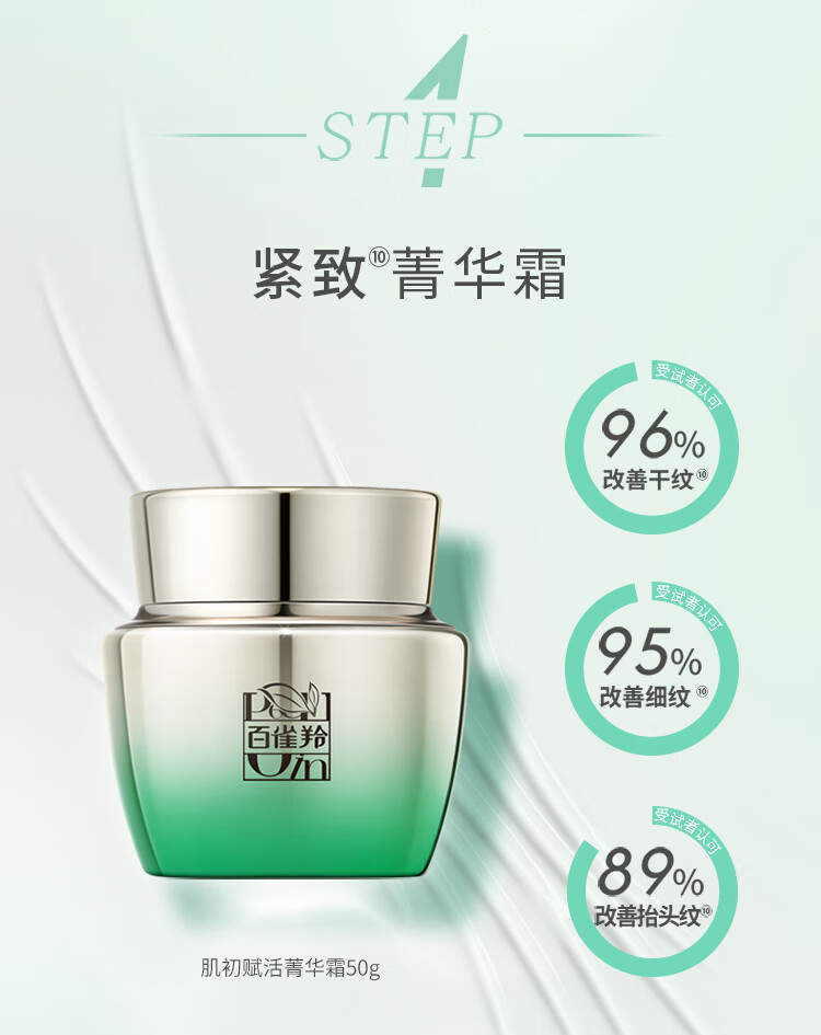 百雀羚（PECHOIN）护肤套装礼盒肌初致臻6件套（水乳霜眼霜面膜）抗皱紧致