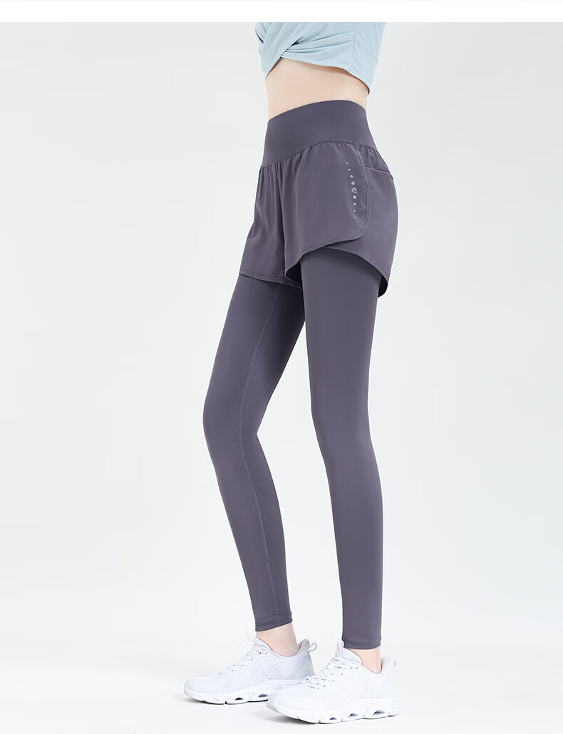 Женские спортивные штаны CAMEL Y23BA4L0029A, дышащие, с высокой талией, для фитнеса и бега, размер L, серый