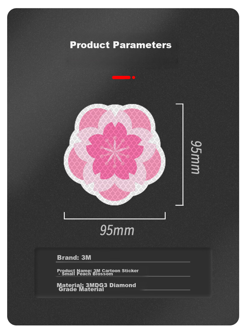 Светоотражающая лента 3M Diamond Grade, 9.5см x 9.5см, для автомобилей, мотоциклов и электровелосипедов, 1 шт.