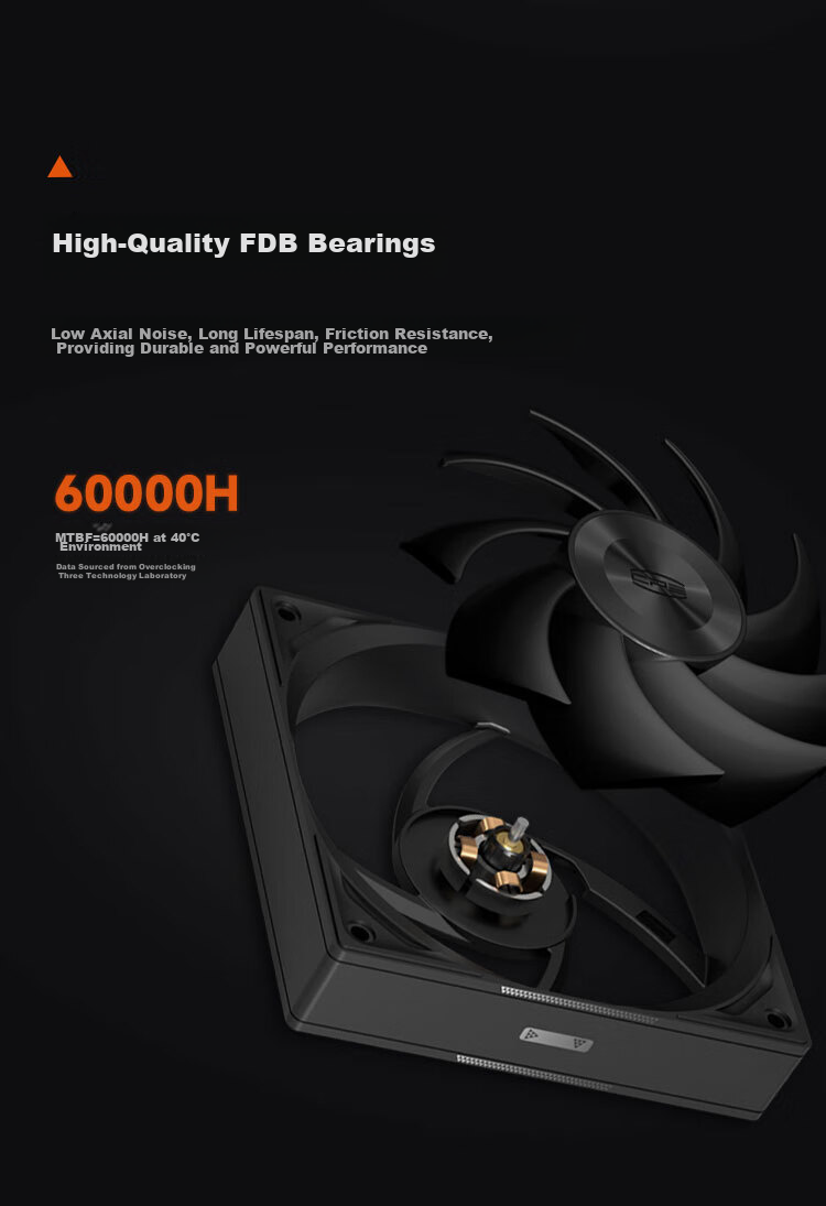 Компьютерный вентилятор PCCOOLER F5R120BK, 120мм, FDB подшипник, 3-скоростной PWM, без подсветки