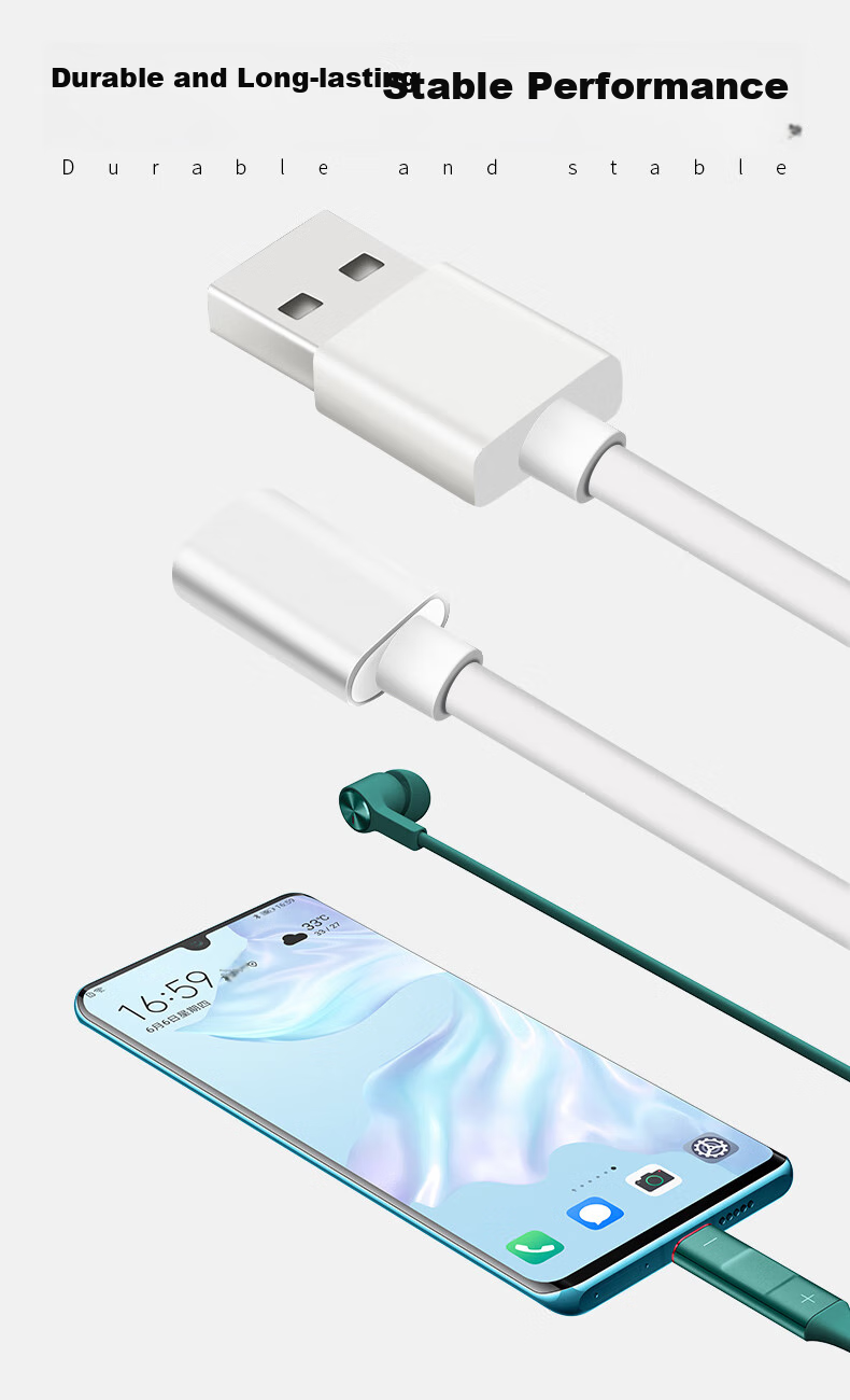 Кабель для зарядки наушников Trendsetter USB Type-C Female Adapter Converter, совместимый с Huawei FreeLace Pro 2, Honor X-Sport PRO AM66 Bluetooth