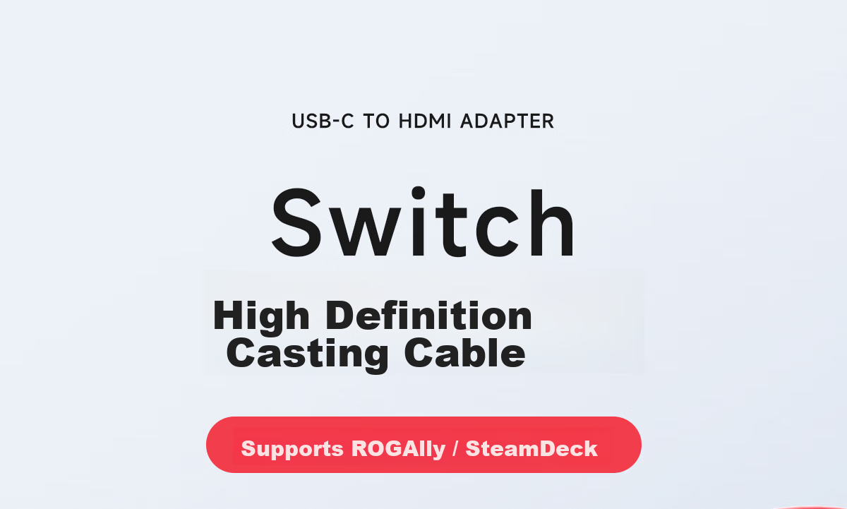 Кабель Hagibis Type-C - HDMI 4K@30Hz, 2 метра, черный/белый