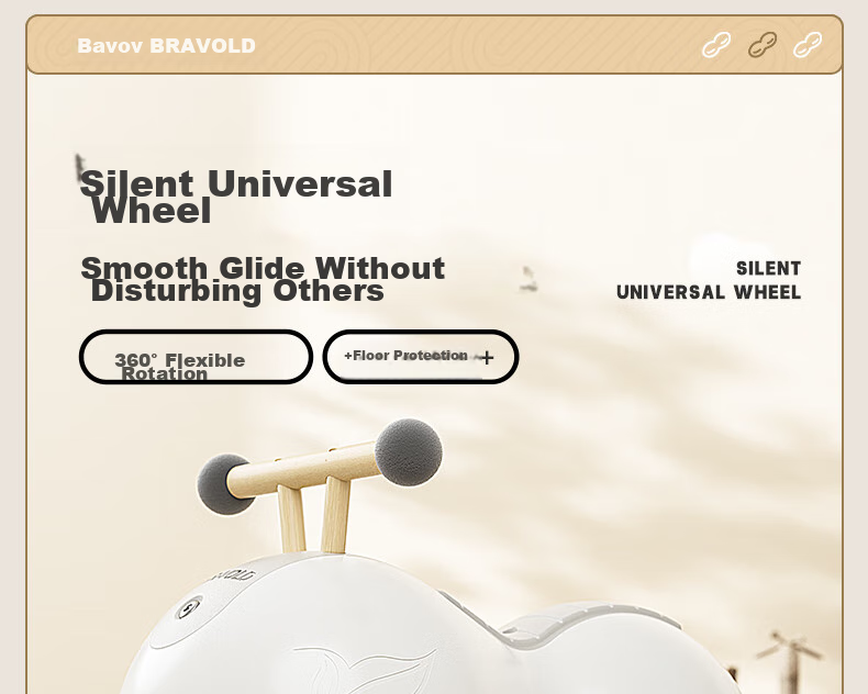 Детский электромобиль BRAVOLD Peanut Car, бежевый, для детей от 1 года до 3 лет, максимальная нагрузка 25 кг