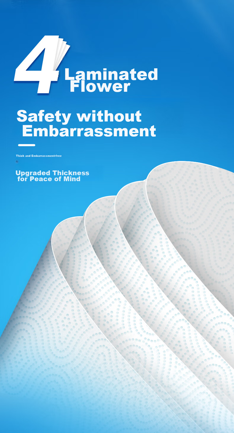 Туалетная бумага Hygienix Core Roll, 4D растворимая, 4-слойная, быстрорастворимая, 160 г, 24 рулона (3D тиснение)