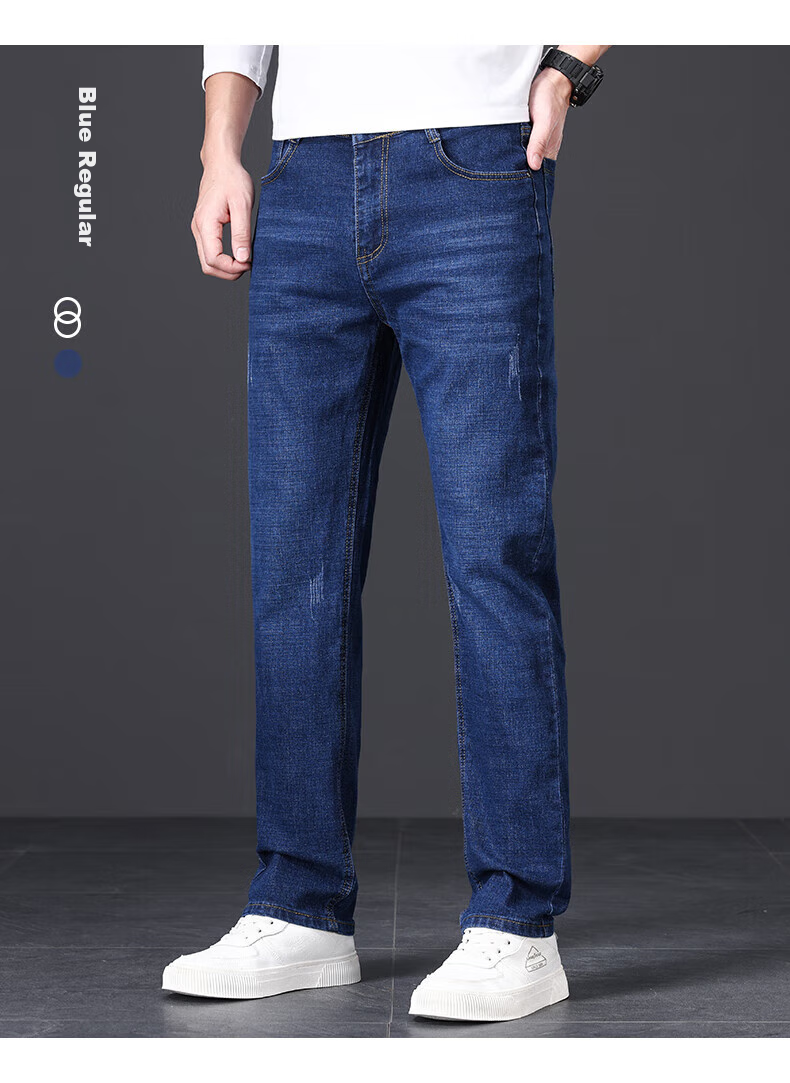 Джинсы мужские Jeanswest, утепленные, зимние, 2025, прямые, тонкие, теплые, черные, размер 29