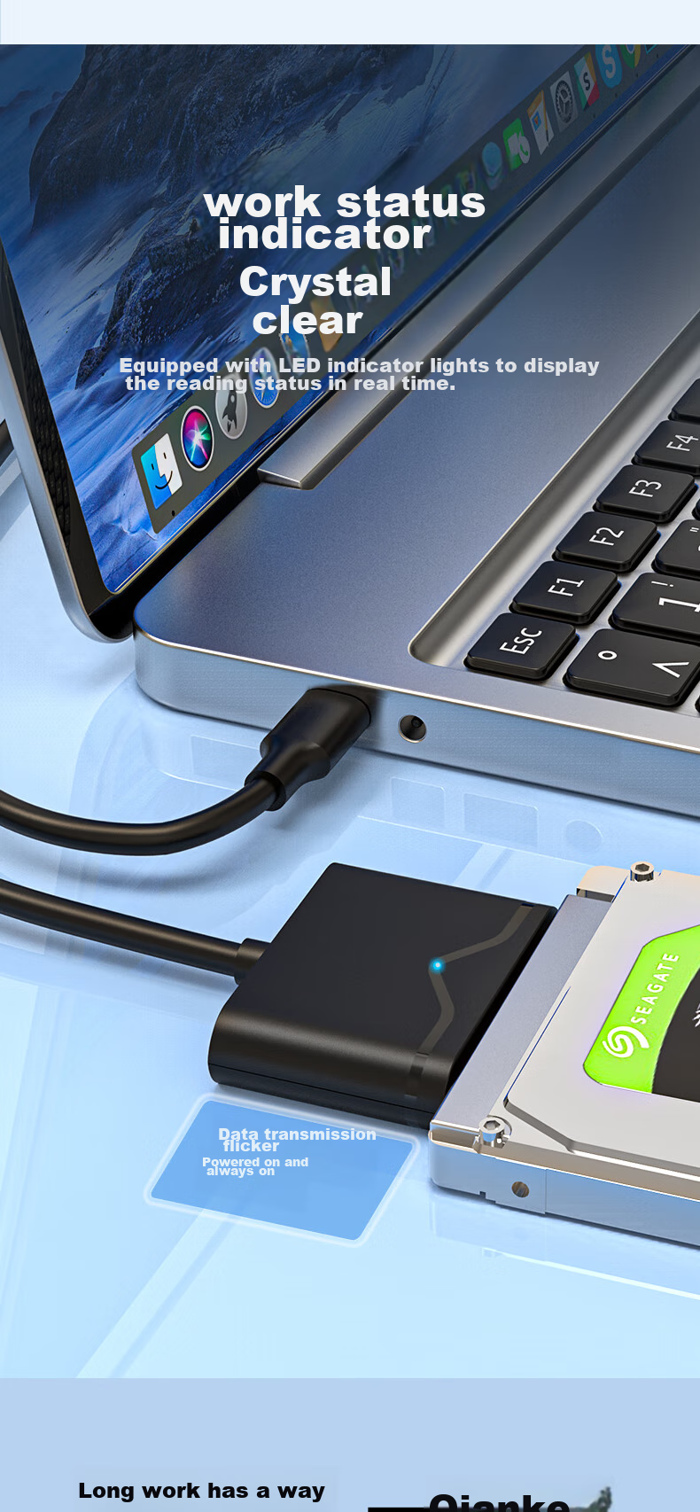 Переходник PISEN USB 3.0 на SATA, кабель для жесткого диска 2.5/3.5 дюйма, 0.5 метра