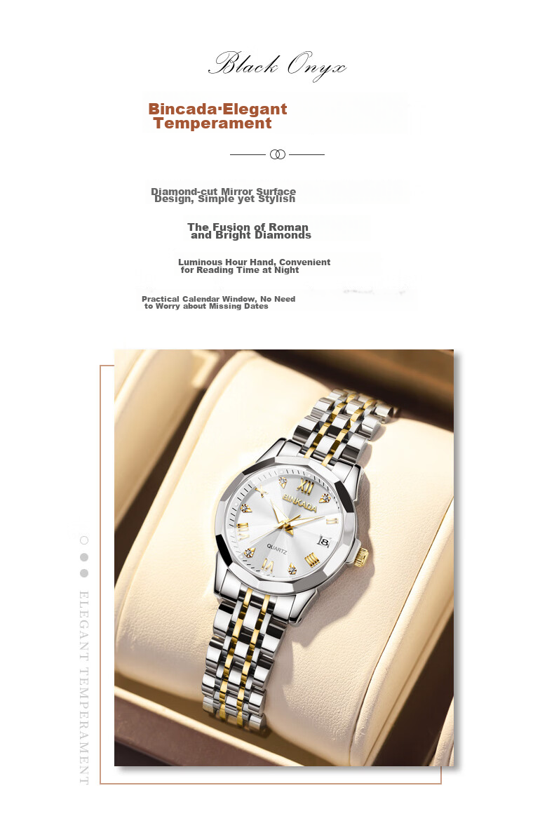 BINKADA Amant Starry Sky Watch for Women, Mechanical-Style Quartz Watch Brand, Top Ten Famous Expressions, Couple's Valentine's Day Gift