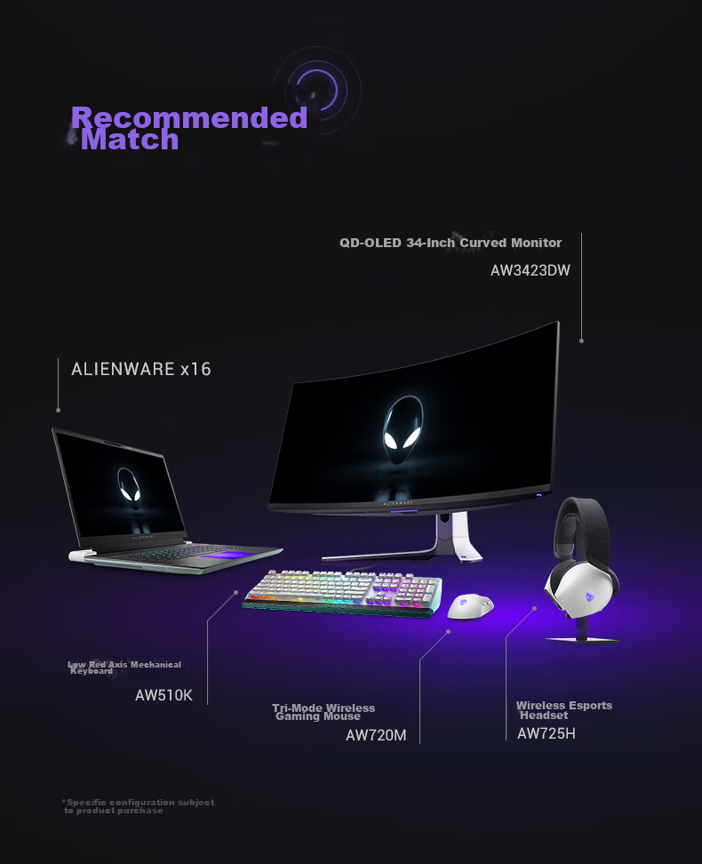 Игровые наушники Alienware AW725H Bluetooth Wireless Gaming Headset, полноразмерные, с микрофоном, три режима подключения, интеллектуальное шумоподавление, длительное время работы от аккумулятора