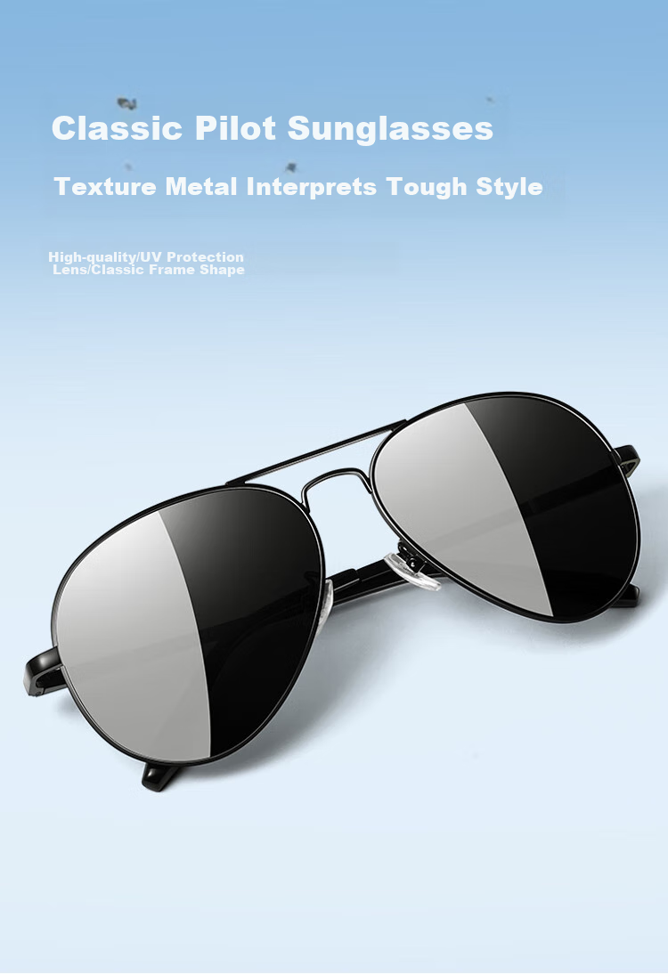 VEGOOS Солнцезащитные очки Авиаторы Polarized sunglasses for Men, Classic Aviator Style, Frog-Eye Glasses, Stylish Driving Sunglasses