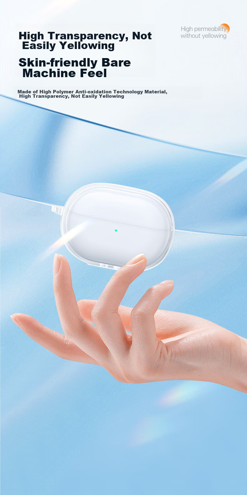 Защитный чехол PISEN для Huawei Freebuds SE 3 / SE 2, прозрачный, противоударный, TPU
