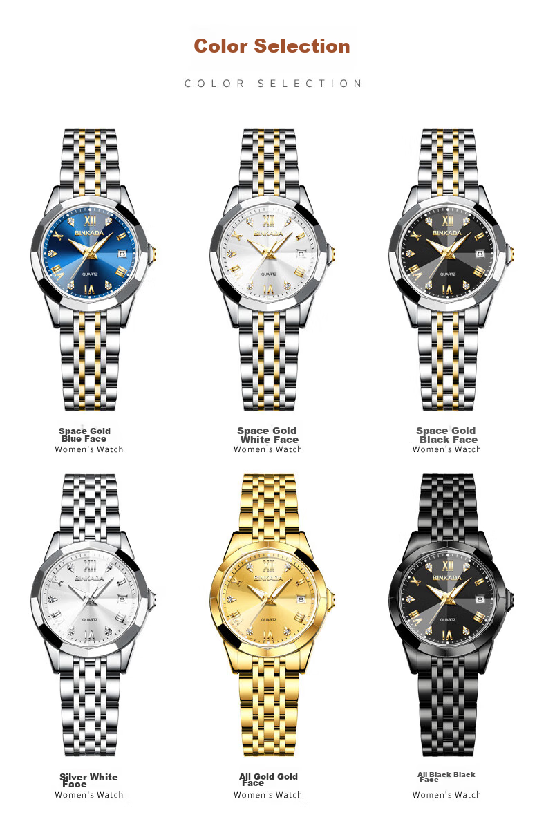 BINKADA Amant Starry Sky Watch for Women, Mechanical-Style Quartz Watch Brand, Top Ten Famous Expressions, Couple's Valentine's Day Gift