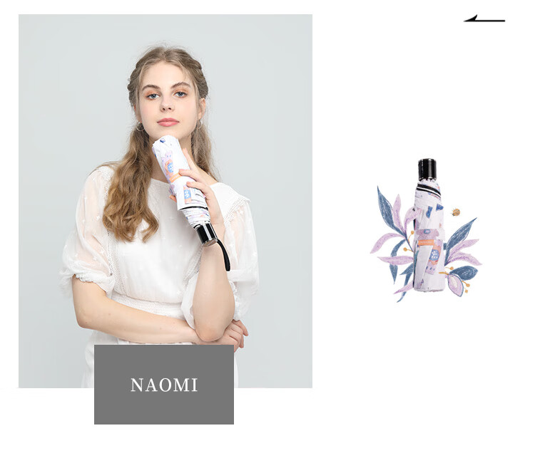 MARIE CLAIRE Зонт женский от солнца и дождя, складной, черный гель, защита от УФ, 8 ребер