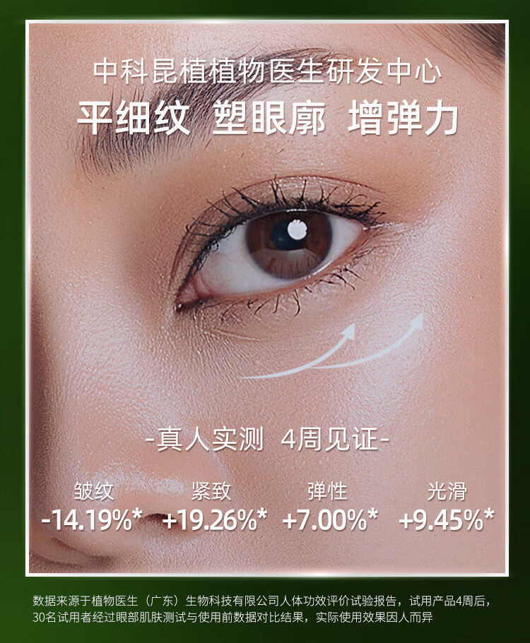 植物医生石斛兰舒纹震动眼霜补水保湿提拉紧致抗皱眼袋黑眼圈眼纹 20g