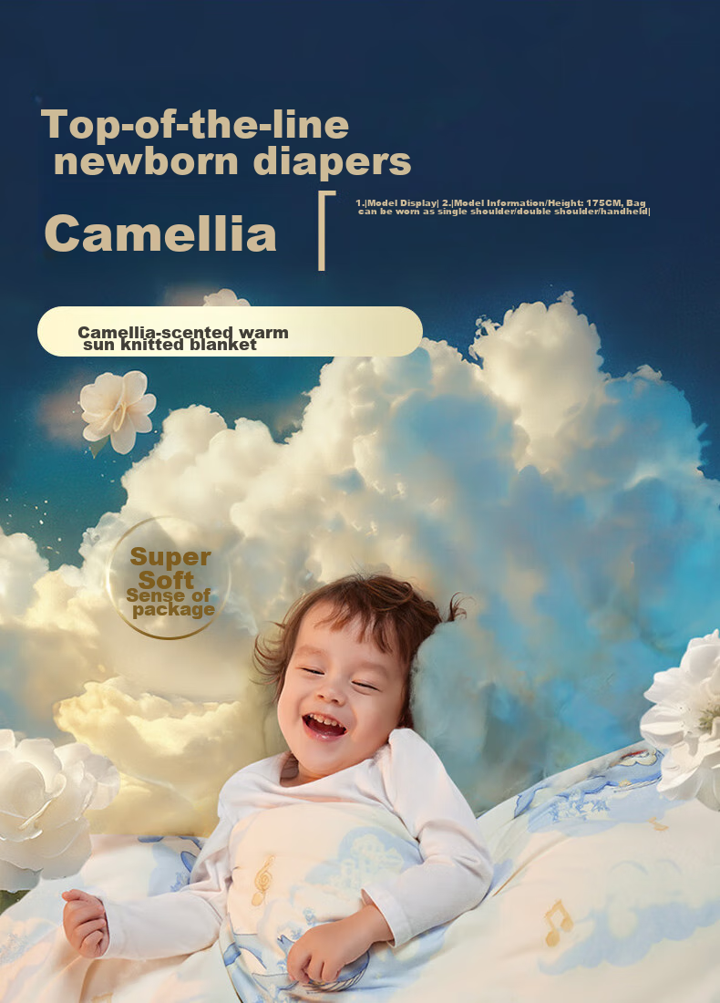 Детское одеяло Babycare, подходит для всех сезонов, вязаное одеяло "Камелия" для младенцев, "Хавои" "Облачный остров" синий, 120*150 см, весенне-осенний стиль
