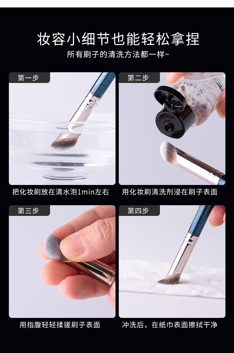 AOLANLA美国187号羊毛腮红刷动物毛点彩化妆刷初学者细节晕染美妆刷单支