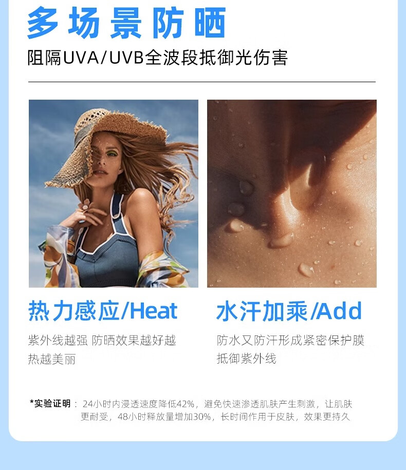 海洋主义蓝胖子防晒霜面部身体隔离美白防水防汗清爽户外军训男女通用 50ml 【防晒+美白】清爽不粘不搓