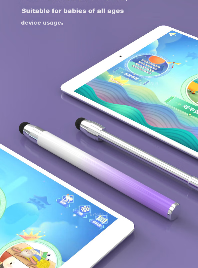 Стилус LinkStone для детских обучающих машин, совместим с Seewo W3, iPad, Xiaodu Youxuepai, Bubugao S6, универсальный, чувствительный к касанию, выдвижной, алюминиевый сплав, фиолетовый