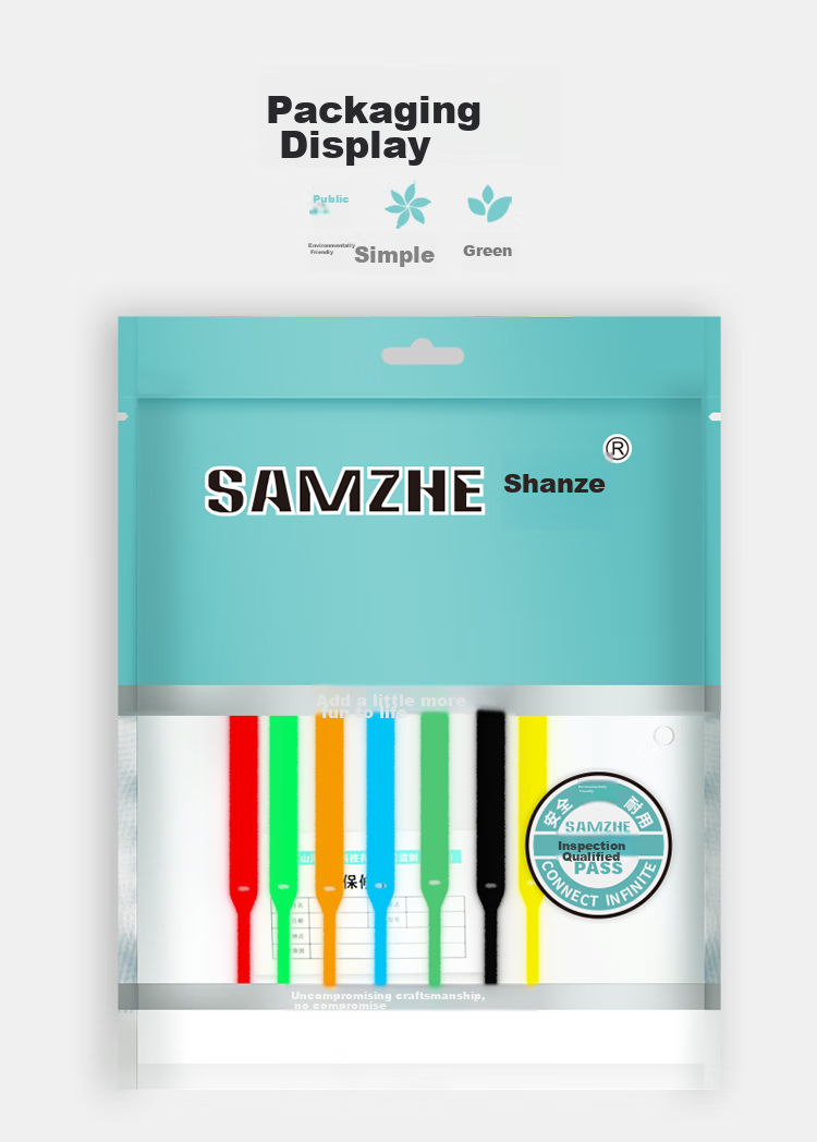 Кабель-органайзер SAMZHE Velcro, 7 цветов, 11x150 мм, набор для управления кабелями, самоклеящиеся нейлоновые стяжки