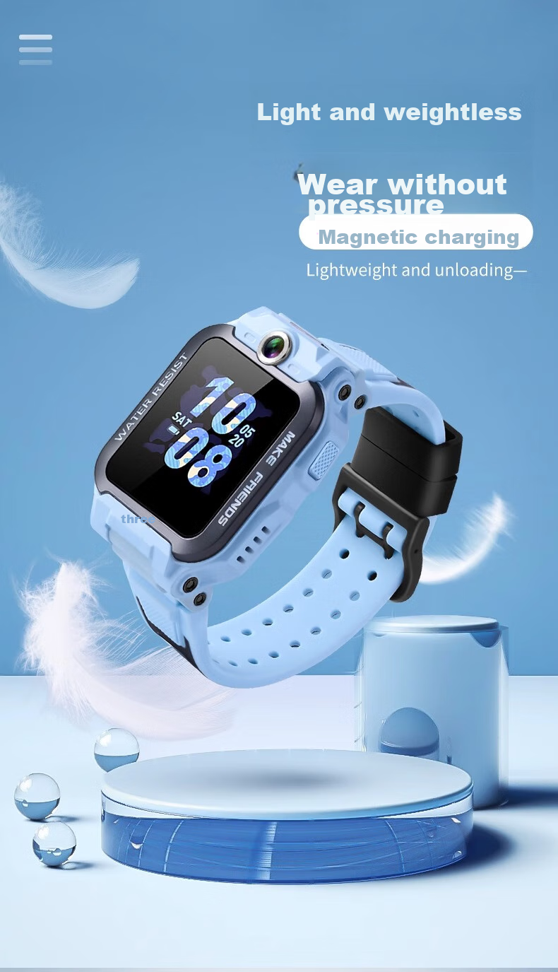 Ремешок для смарт-часов Shishan, совместимый с Xiaotiancai Watch Z6Pro/z6s/z6a, универсальный сменный ремешок для детских умных часов Q1a/D2/z9/z8/z7/z5Pro/z2/z3, силикон, небесно-голубой