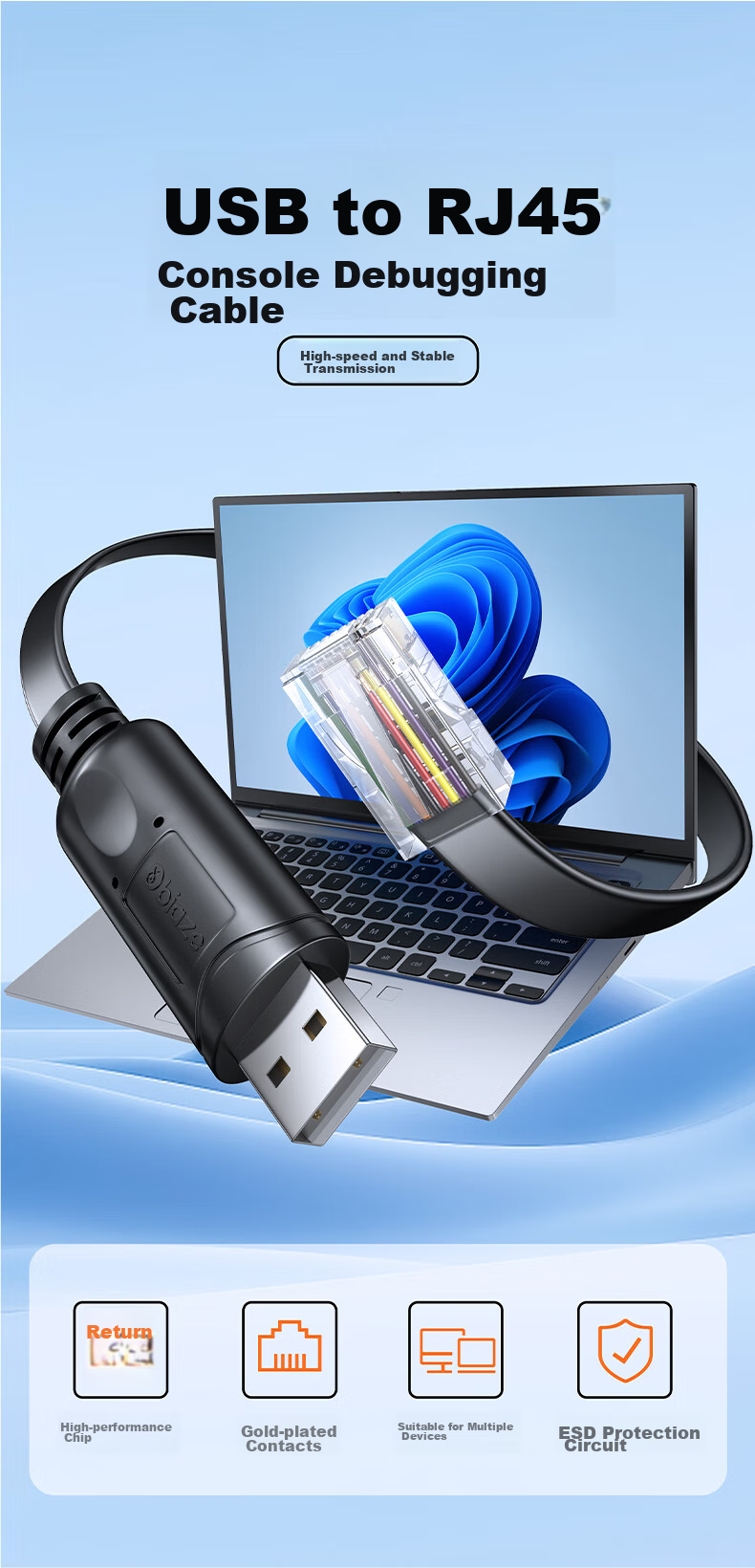 Кабель BIAZE USB - RJ45