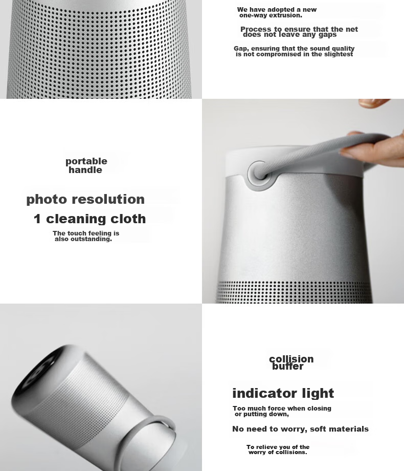 Портативная колонка BOSE SoundLink Revolve+ II, серебристая, 360-градусный звук, водонепроницаемая Bluetooth-колонка для компьютера и телефона, второе поколение