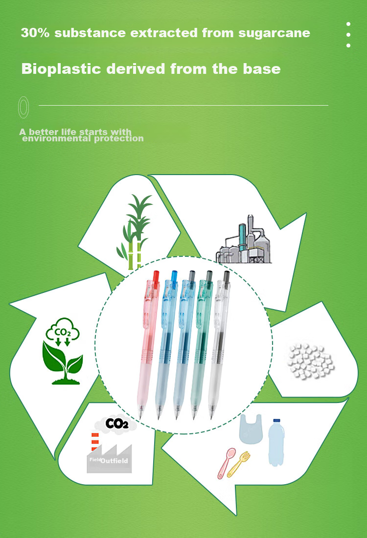 Ручка гелевая ZEBRA Bio Bamboo Exam Pen, 0.5мм, красный стержень, корпус "Сансет Корал"