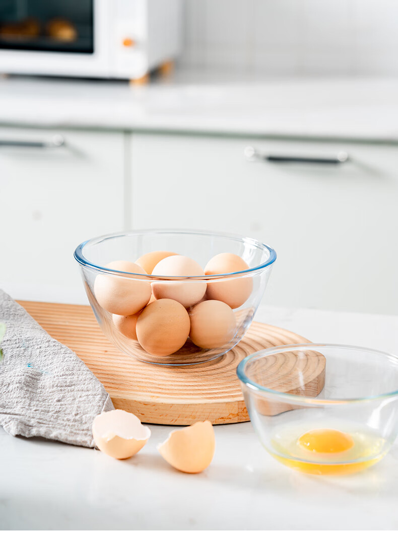 Набор стеклянных мисок Onlycook, 2 шт., 400 мл каждая. Высококачественное боросиликатное стекло, подходит для микроволновой печи, салатница, суповая миска.