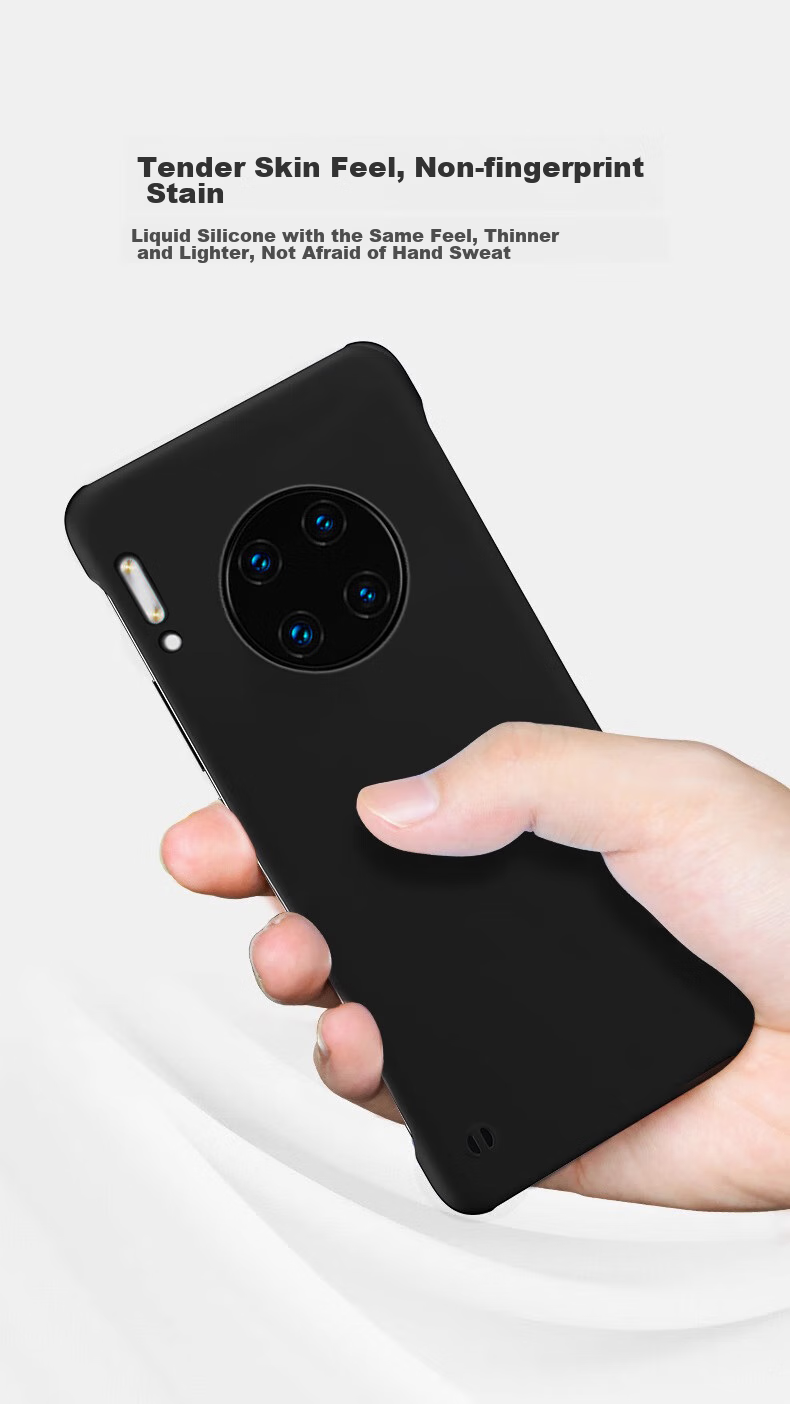 POZZO Чехол для Huawei Mate 30, ультратонкий матовый, безрамочный, противоударный, черный