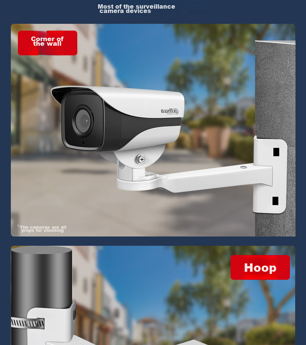 Крепление для видеонаблюдения COMPCCTV, кронштейн для уличной камеры, универсальный зажим для столба, железный хомут