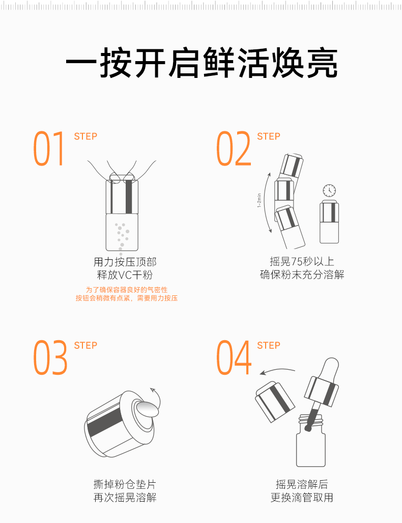 安修泽VC精华 20%原型维C提亮改善暗沉熬夜呵护早C晚A VC精华5g*2