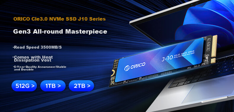 Внешний корпус ORICO TCM2-C3-SV-BP для M.2 NVMe SSD, 10 Гбит/с, USB Type-C, алюминиевый сплав, серебристый