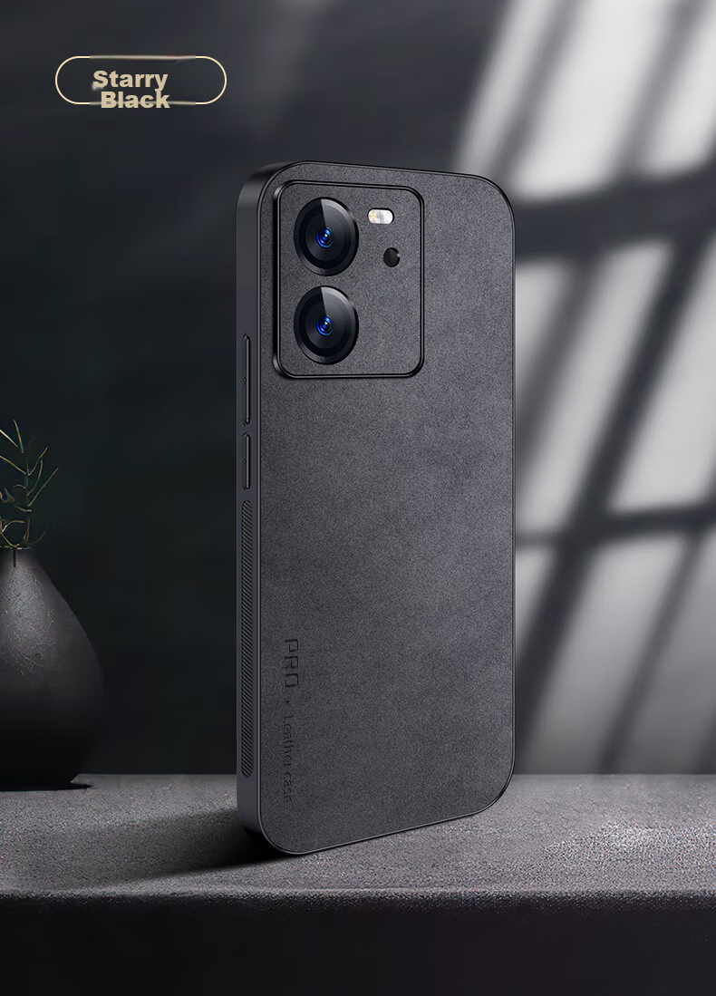 Чехол для Xiaomi Redmi K60 Ultra Shangsu, защита камеры, кожаный, черный