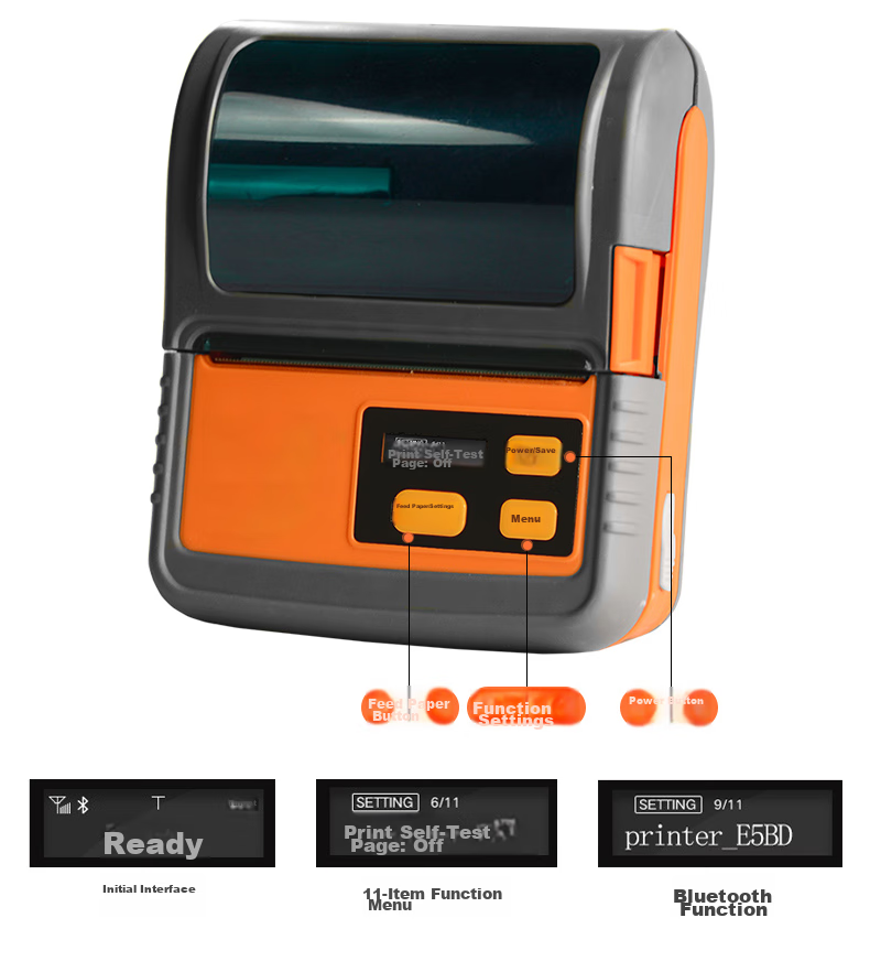 Термопринтер Gprinter GP-M322, портативный, Bluetooth, для печати этикеток, ценников, чеков, накладных