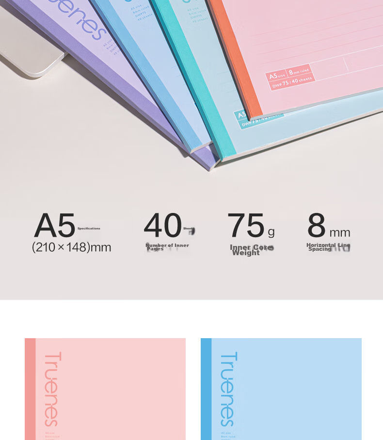 Блокнот Deli Classic Soft Notebook, A5, 40 листов, случайный цвет