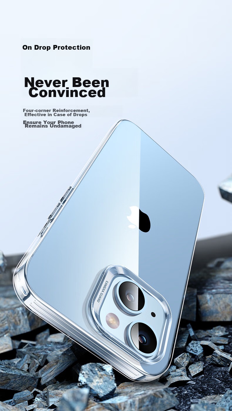 Чехол ESR для iPhone 14 Plus, кристально прозрачный, силиконовый мягкий край, противоударная подушка безопасности, простой дизайн из закаленного стекла, модный дизайн для мужчин и женщин