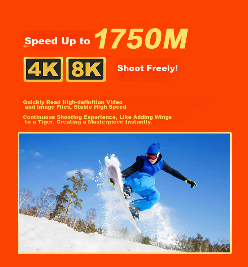 Карта памяти DAJINGYU CFexpress Type B, 128 ГБ, высокоскоростная, для камер Nikon, Canon, Fuji, Panasonic