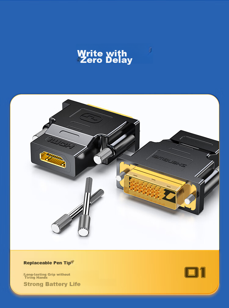 Переходник Shengwei DVI (24+1) Male на HDMI Female DA-301B, черный