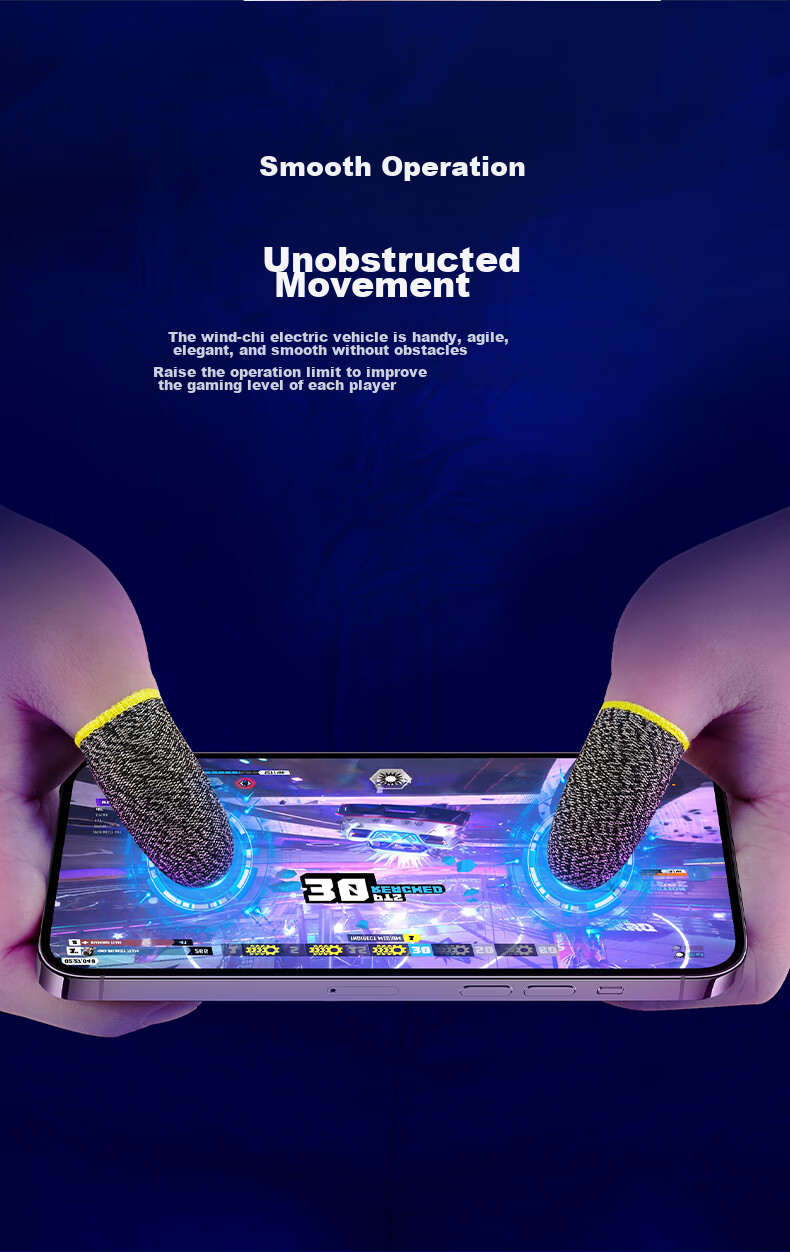 Игровые накладки на пальцы BIAZE YX24, 2 шт., для PUBG Mobile, Honor of Kings, с охлаждением