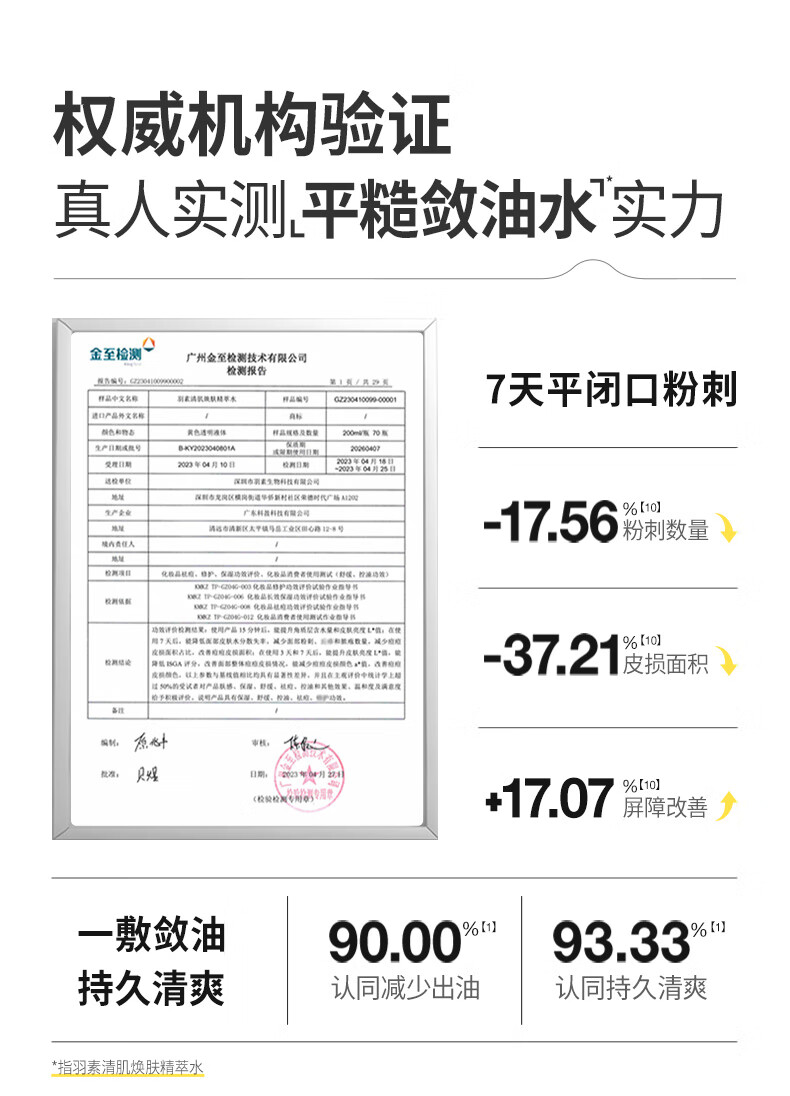 羽素闭口水收缩毛孔无酸湿敷水控油保湿爽肤水祛痘大灯泡精华液Ⅱ