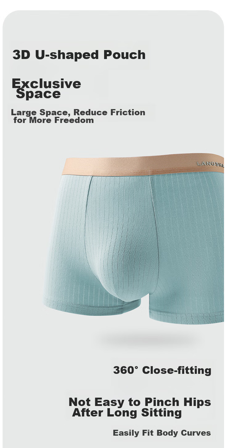 Мужские трусы LangSha, модель 7A Antibacterial Youth Shorts, дышащие, свободного кроя, размер XL