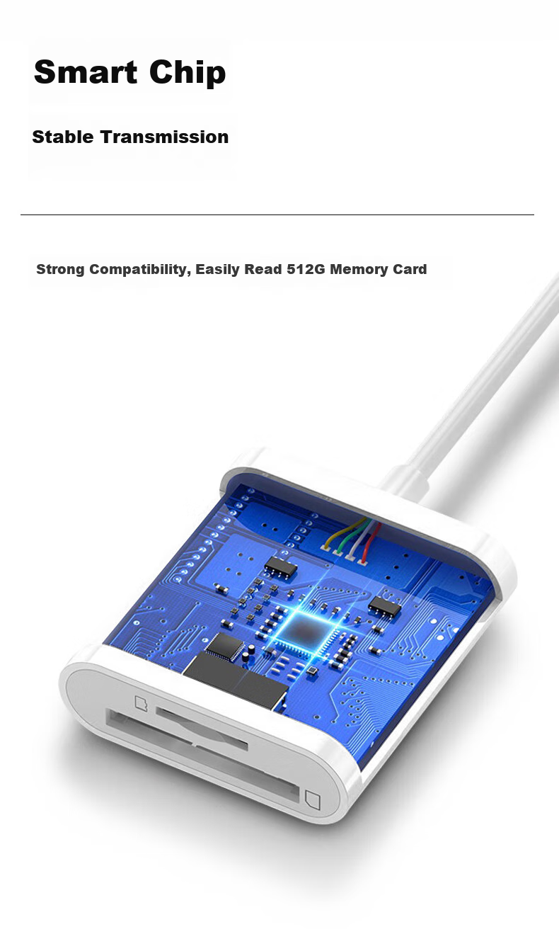 Адаптер-кардридер Masentek Type-C SD/TF, для iPhone, Huawei, iPad, Macbook, USB-камера, флеш-накопитель