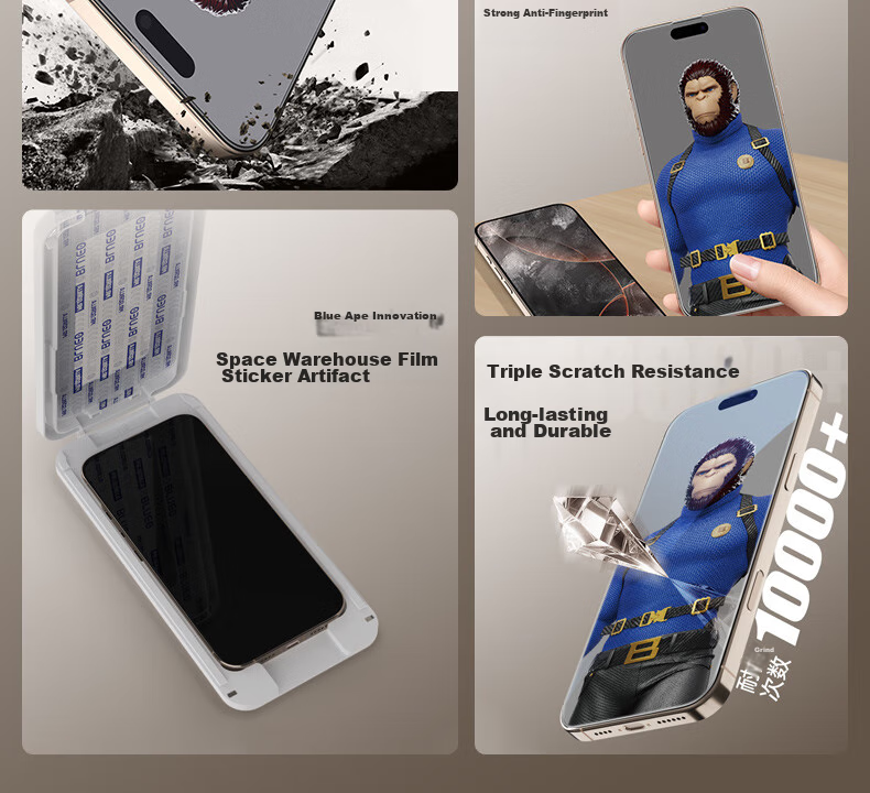 Защитное стекло Lanxingxiansheng для Apple iPhone 15 Pro Max, ультрапрозрачное, противоударное, антибликовое, полное покрытие