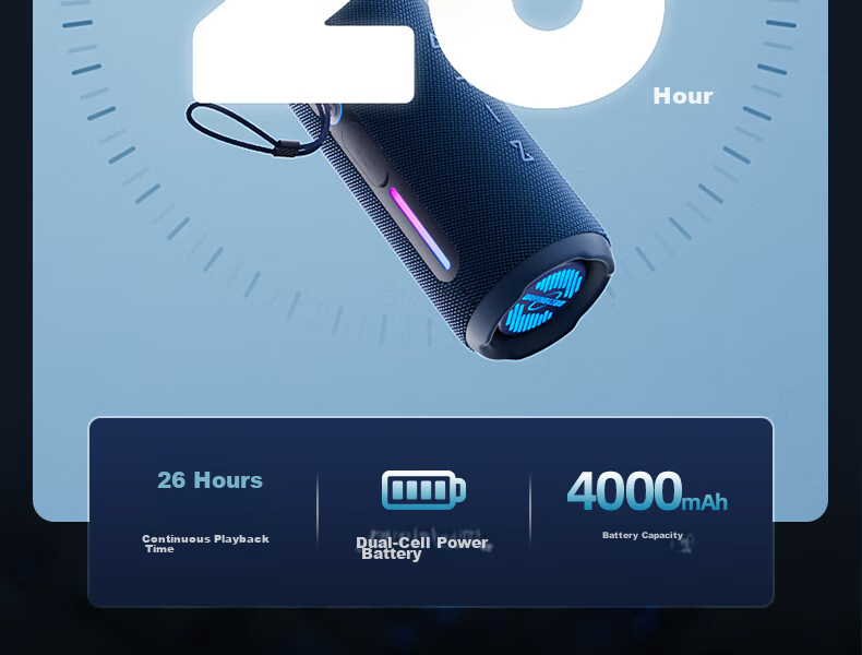 Портативная Bluetooth-колонка WANYINBA M6, 30 Вт, портативная водонепроницаемая, для улицы, с мощным басом, оранжевая