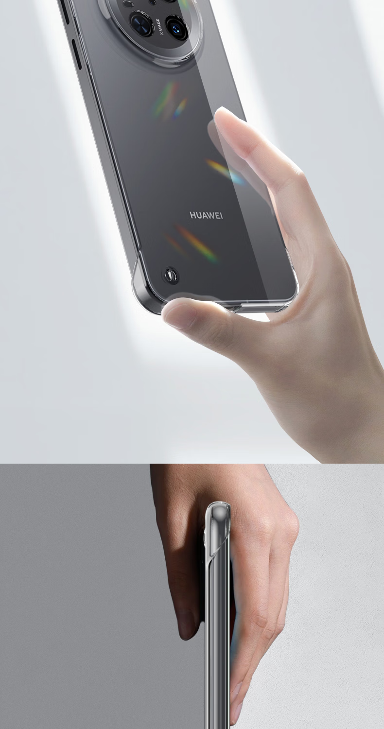 Чехол для телефона Sidefu для Huawei Mate 70 Pro/Pro+, полупрозрачный, защитный, премиум, жесткий, для мужчин и женщин, цвет "Ледяной кристалл"