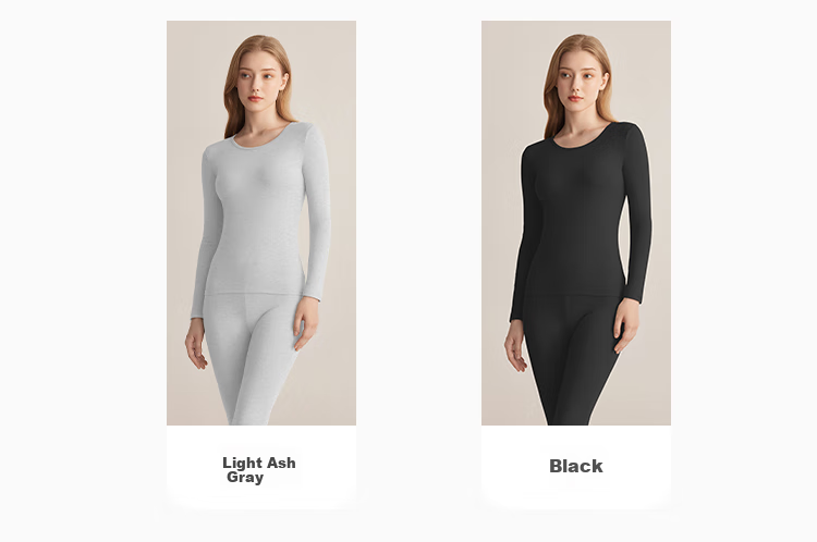 Женский комплект термобелья Dushiliren, 95% хлопок Lycra, антибактериальный, бесшовный, осенний топ и брюки