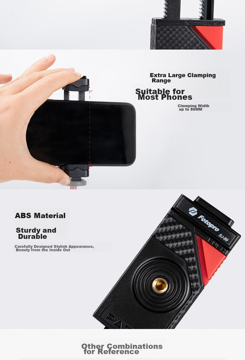 Штатив Fotopro SJ-89 для стриминга с креплением для телефона, микрофона и аксессуаров