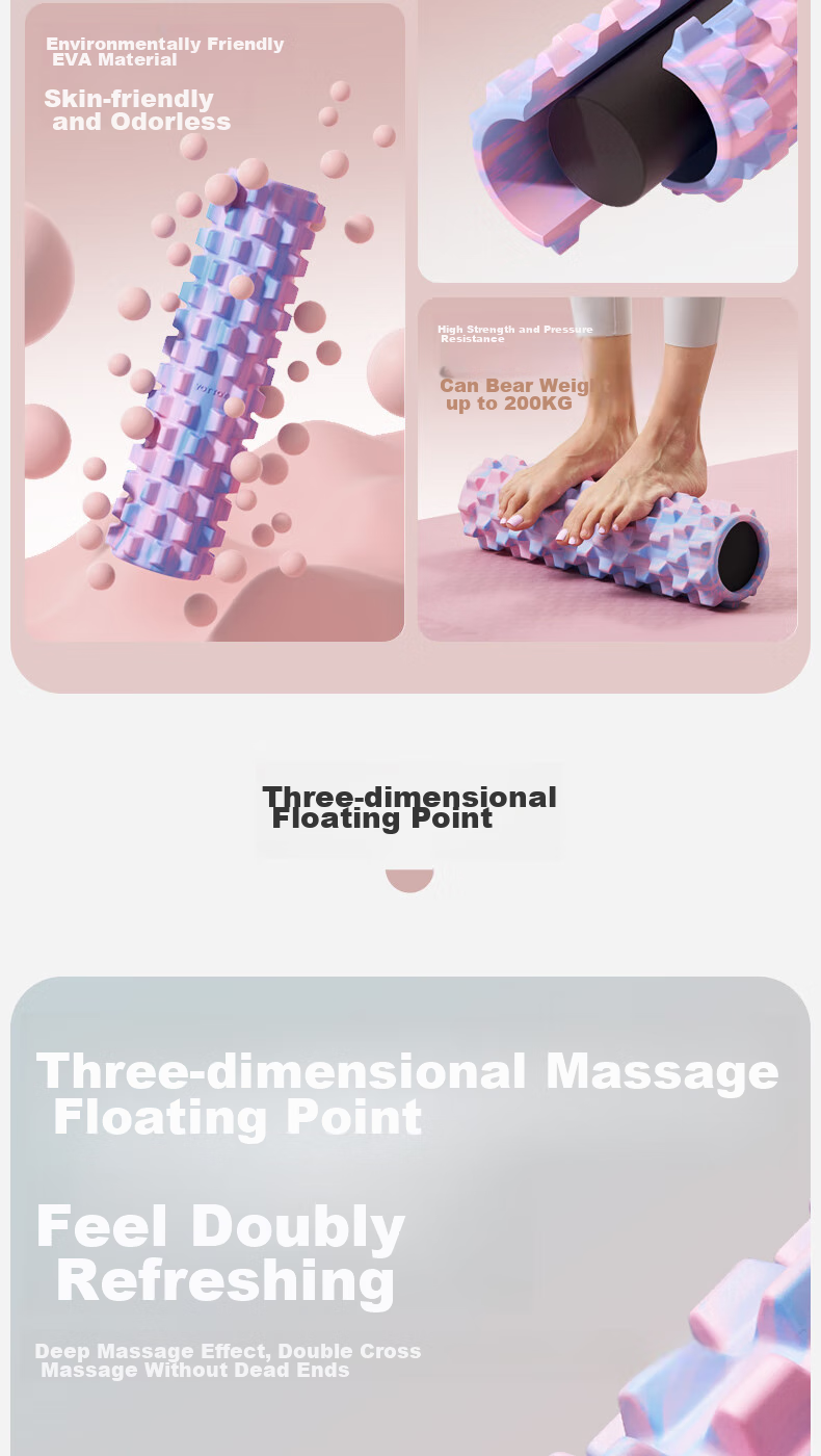 Массажный ролик Yottoy Solid Foam Roller для фитнеса, йоги и массажа, 45 см, EVA